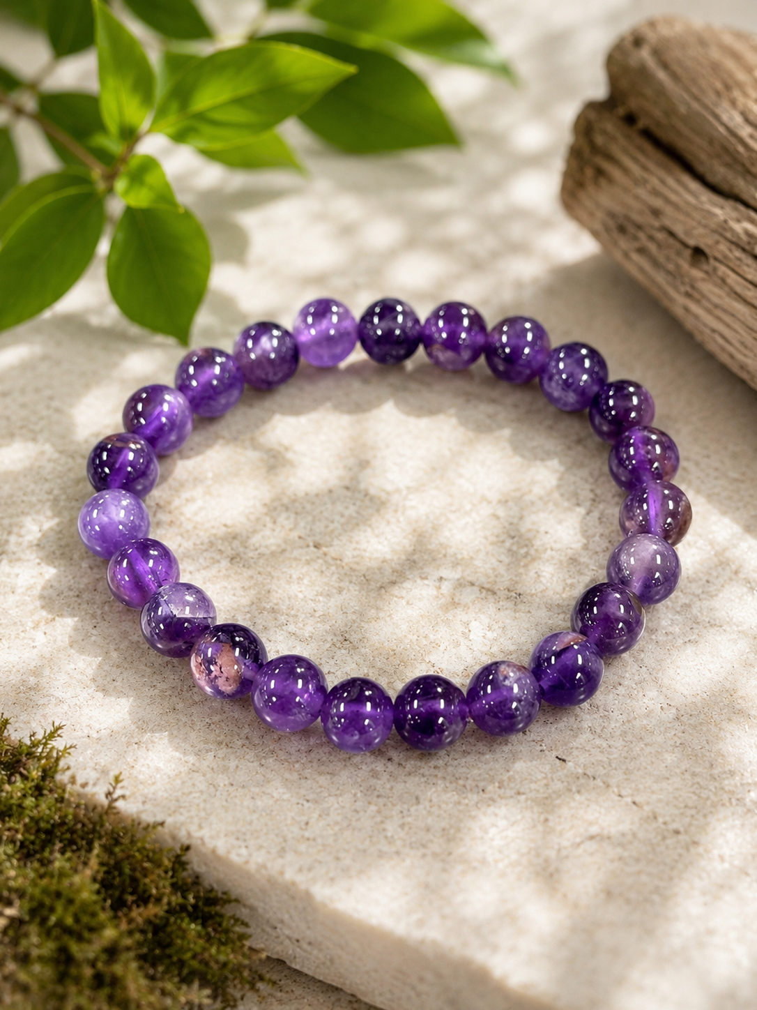 Natural Amethyst Stretch Bracelet